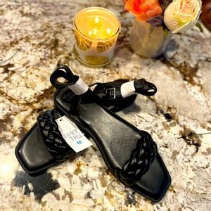 Time and tru black sandals.